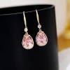 Wholesale of 2020 new tulip earrings, stylish and popular Korean long flower earrings S925 silver needle earrings Specification image